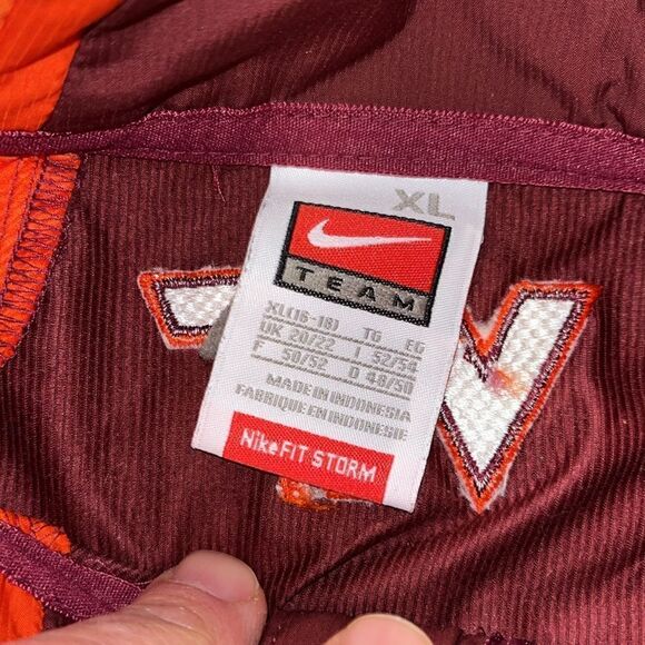 Boys Nike team authentic Virginia VT Tech Hokie’s team youth jacket full zipper - Picture 8 of 9